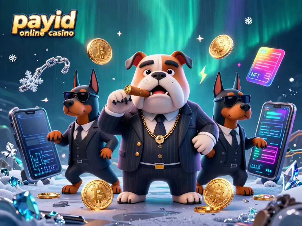 Experience the excitement of a payid online casino with instant deposits featuring a cartoon mafia boss and security.