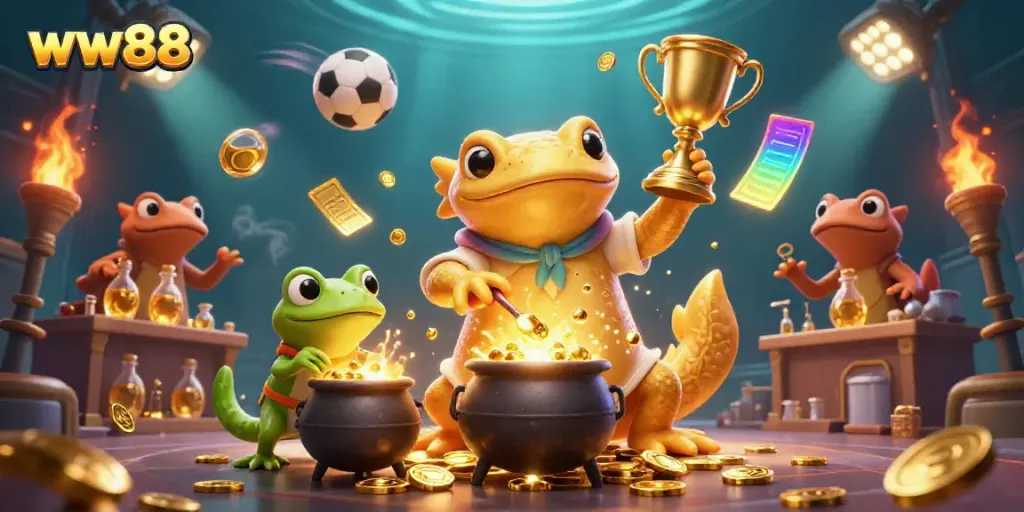 Experience thrilling moments at ww88 with this enchanting 3D illustration showcasing interactive casino adventures.