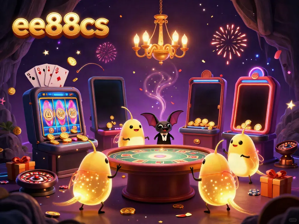 Engage in thrilling gameplay at ee88cs with lively glowworms lighting up a vibrant casino atmosphere.