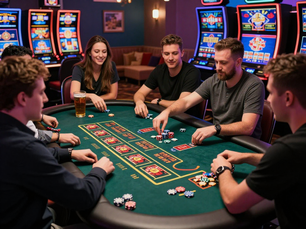 Scena di un casinò online con giocatori entusiasti nel 2026 che giocano ai migliori casino non AAMS.