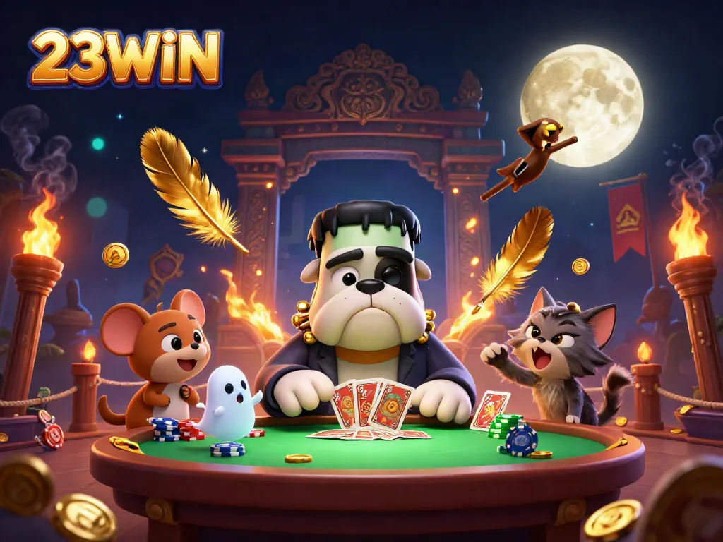 Experience the thrilling excitement of 23WIN casino with unique characters and dynamic betting action.
