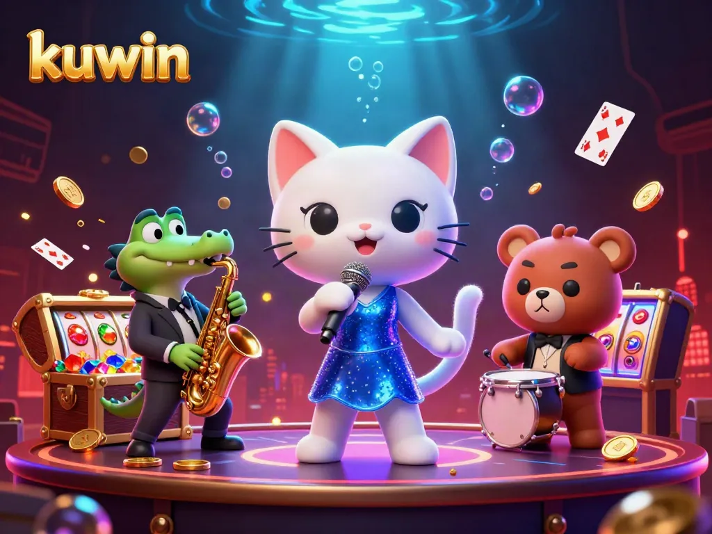 Experience kuwin's dynamic casino world featuring exciting characters and vibrant elements.