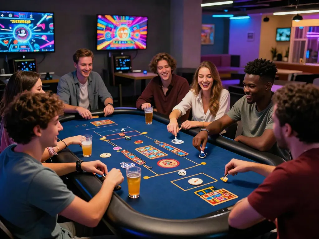 Friends enjoying a thrilling online gaming experience at net88 casino.