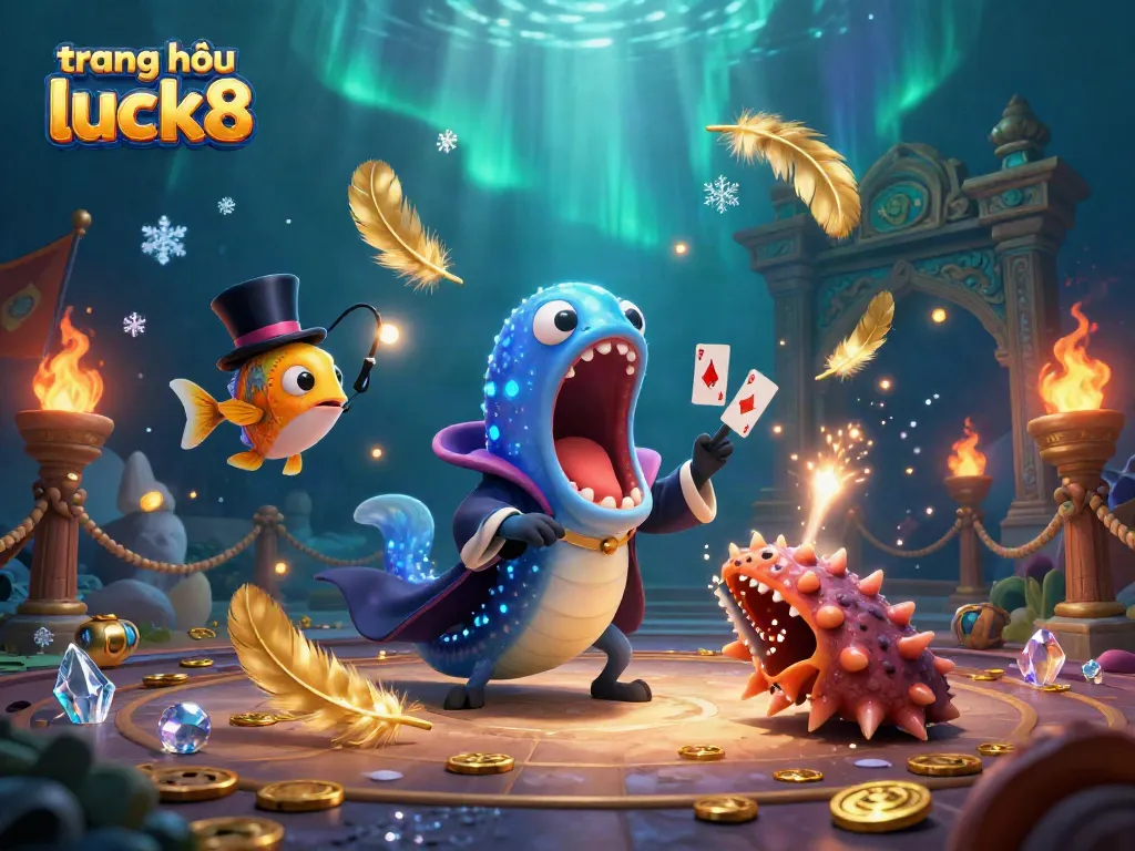 Experience the thrill of luck at trang chủ luck8 with vibrant casino-themed characters in a magical underwater setting.